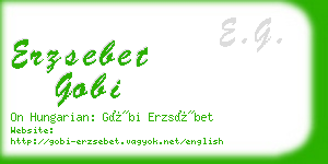 erzsebet gobi business card